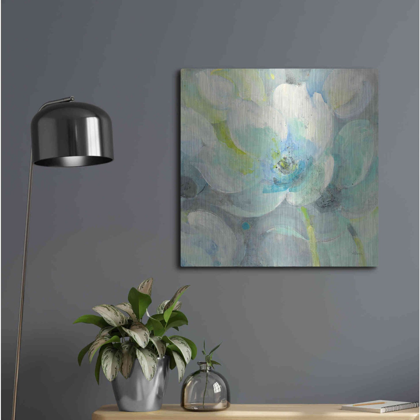 Luxe Metal Art 'Sunny Bloom' by Albena Hristova, Metal Wall Art,24x24