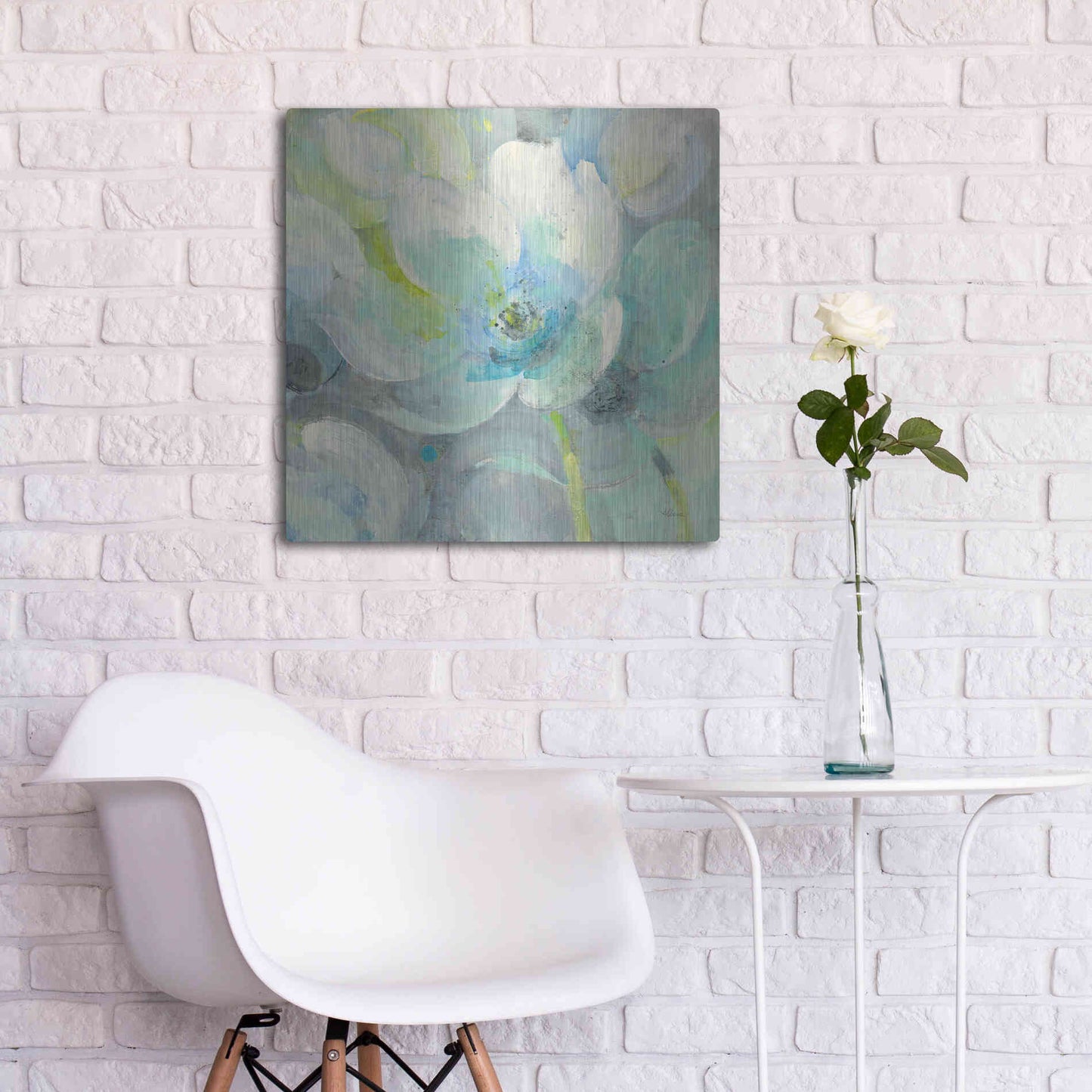 Luxe Metal Art 'Sunny Bloom' by Albena Hristova, Metal Wall Art,24x24