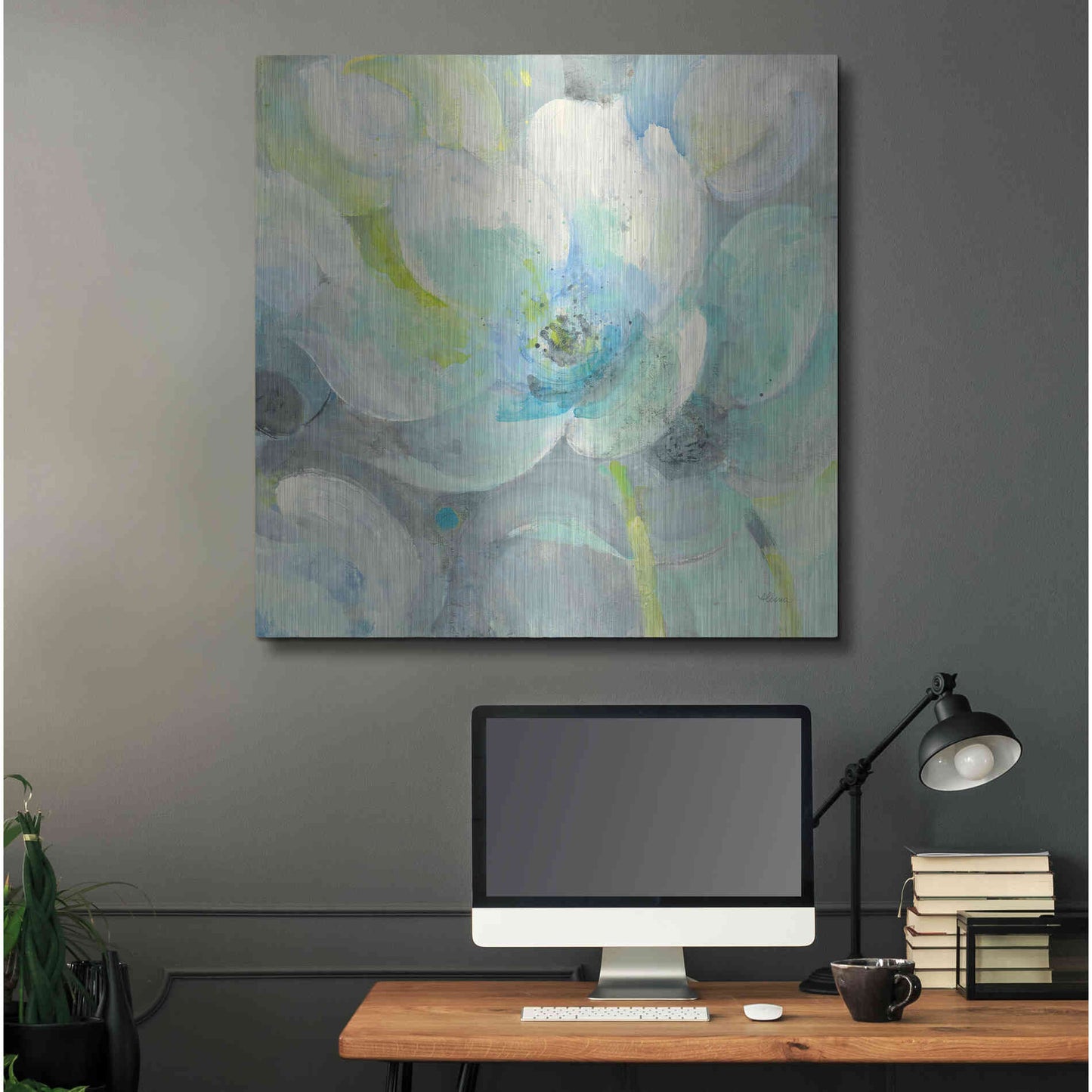 Luxe Metal Art 'Sunny Bloom' by Albena Hristova, Metal Wall Art,36x36