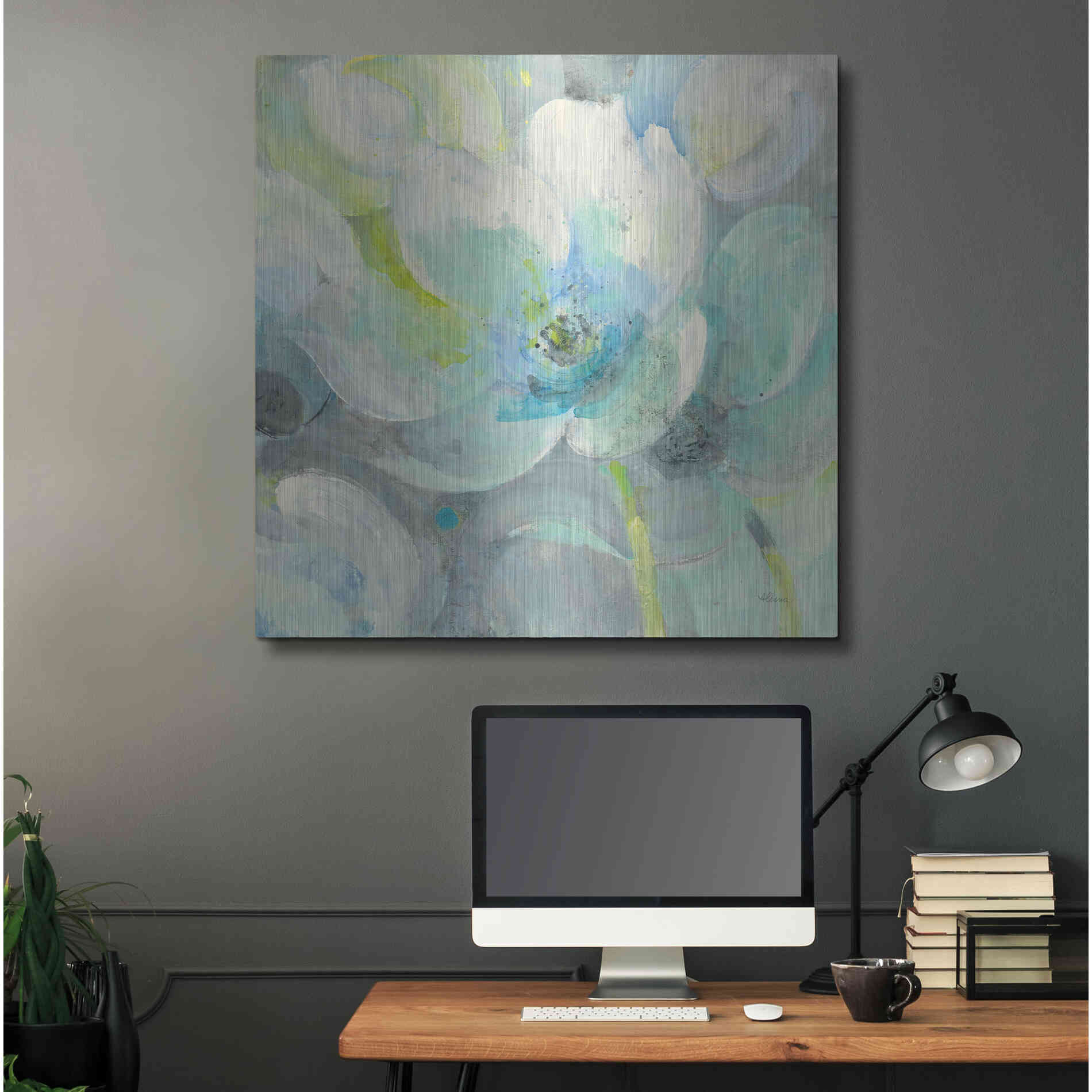 Luxe Metal Art 'Sunny Bloom' by Albena Hristova, Metal Wall Art,36x36