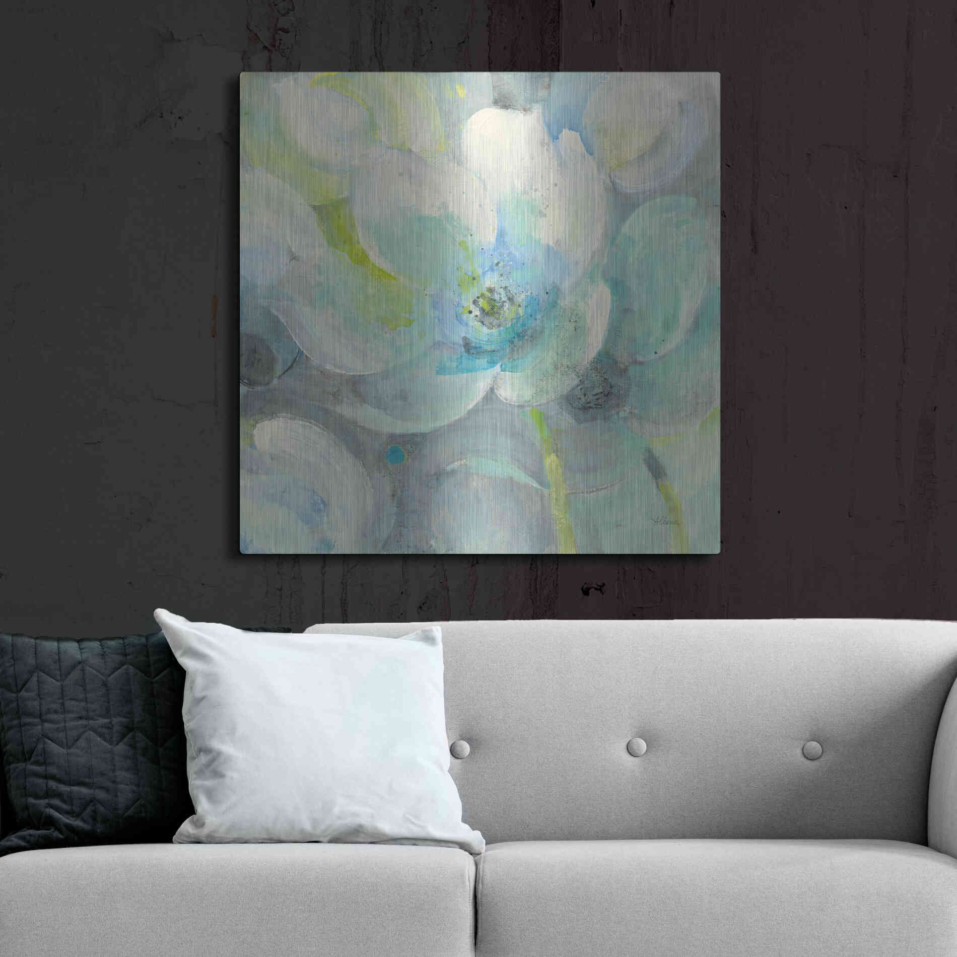 Luxe Metal Art 'Sunny Bloom' by Albena Hristova, Metal Wall Art,36x36