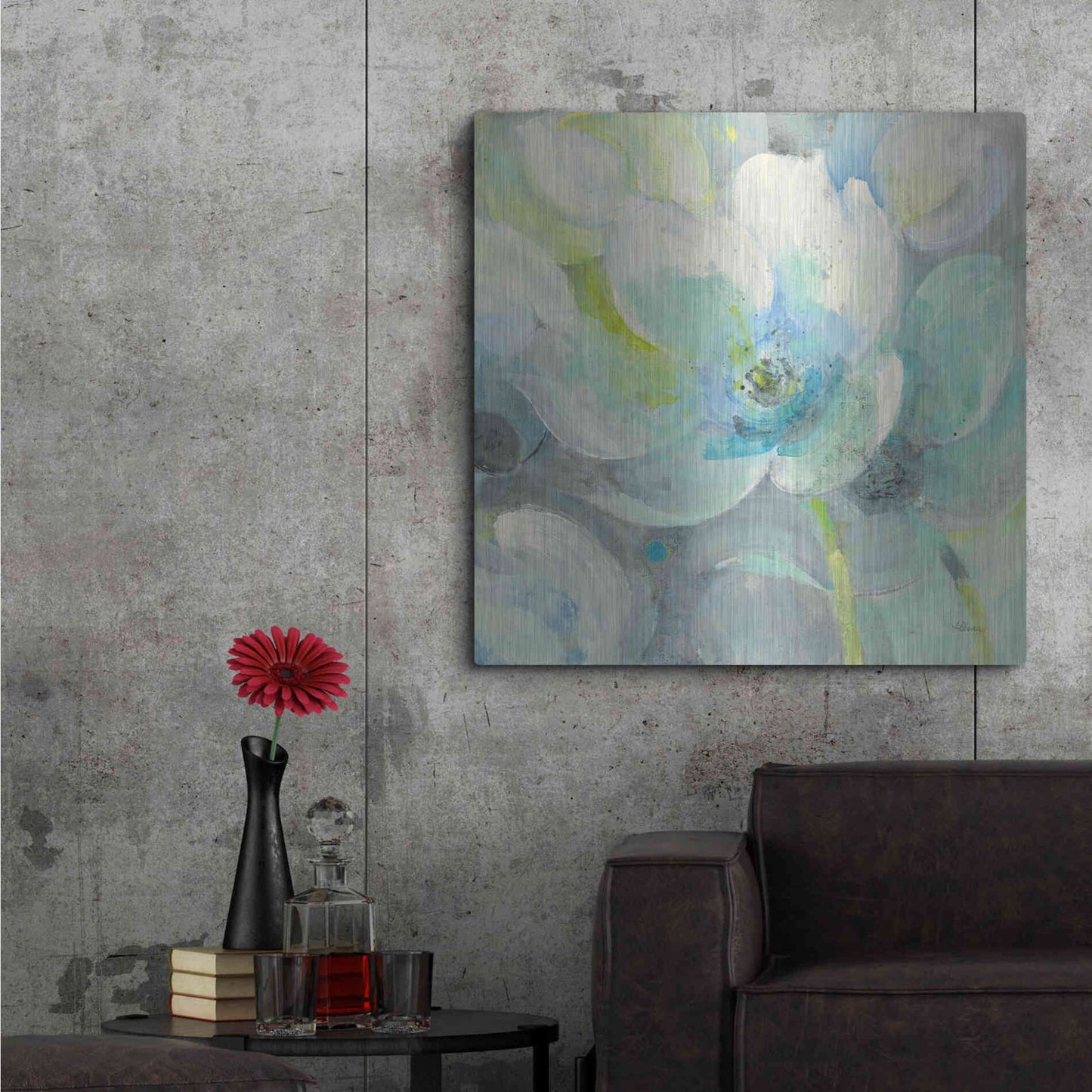 Luxe Metal Art 'Sunny Bloom' by Albena Hristova, Metal Wall Art,36x36