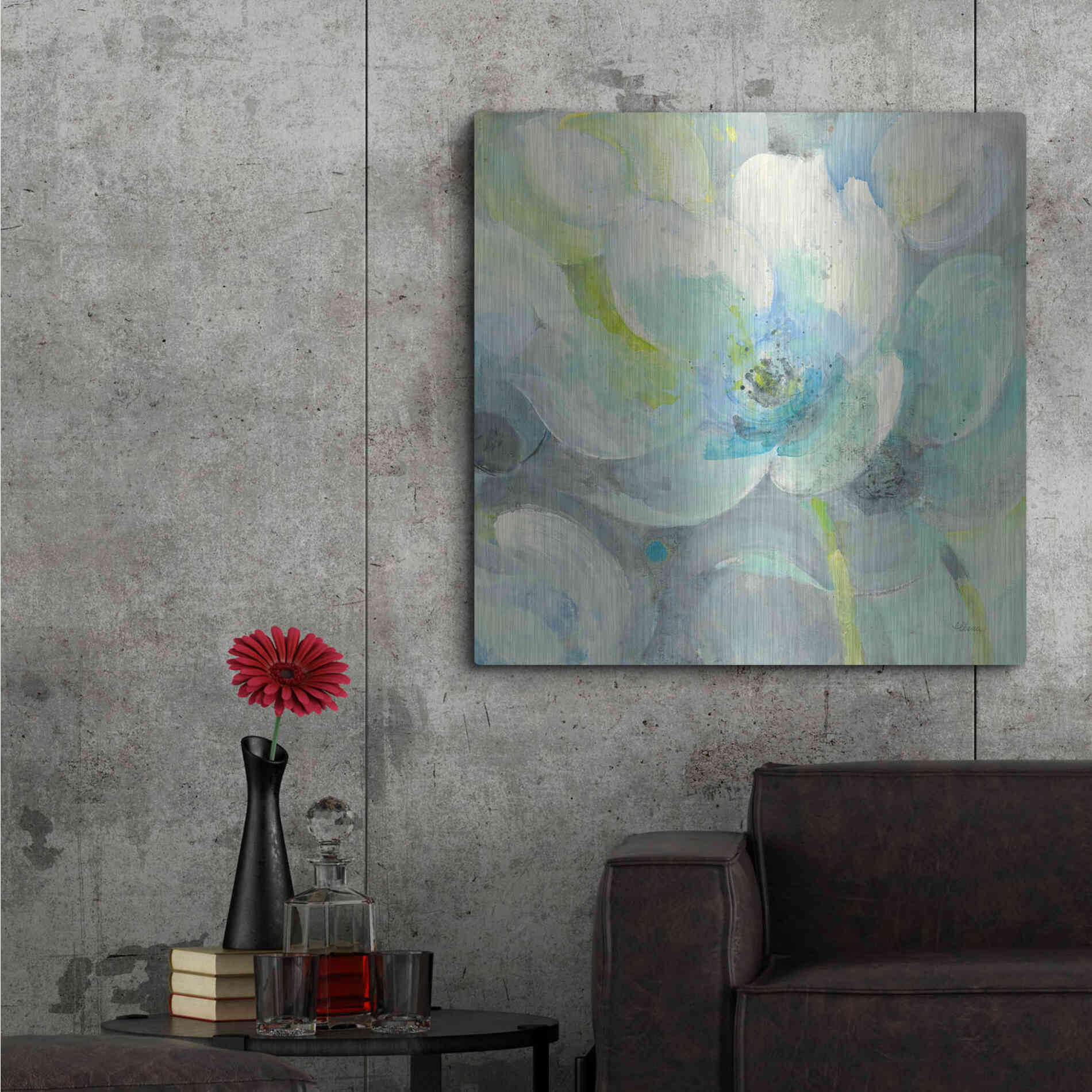 Luxe Metal Art 'Sunny Bloom' by Albena Hristova, Metal Wall Art,36x36