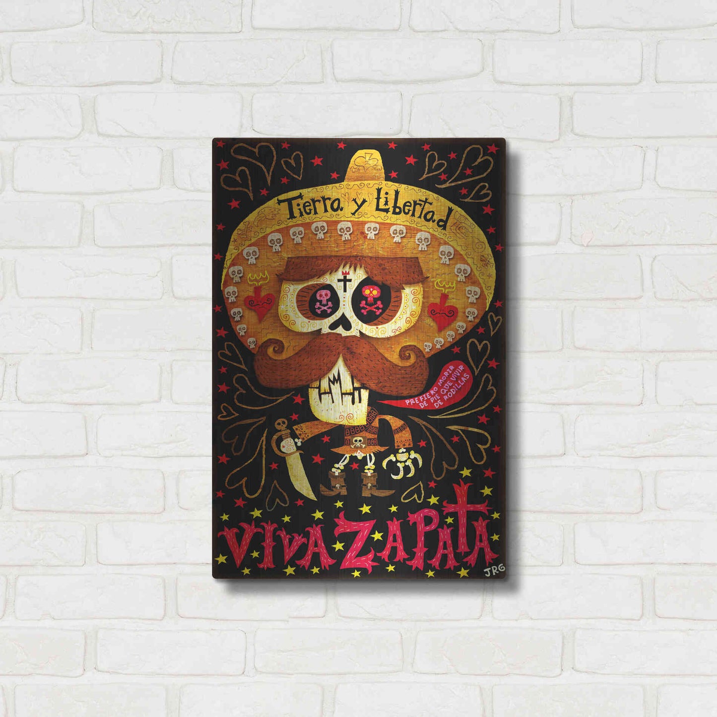 Luxe Metal Art 'Viva Zapata' by Jorge R. Gutierrez,16x24