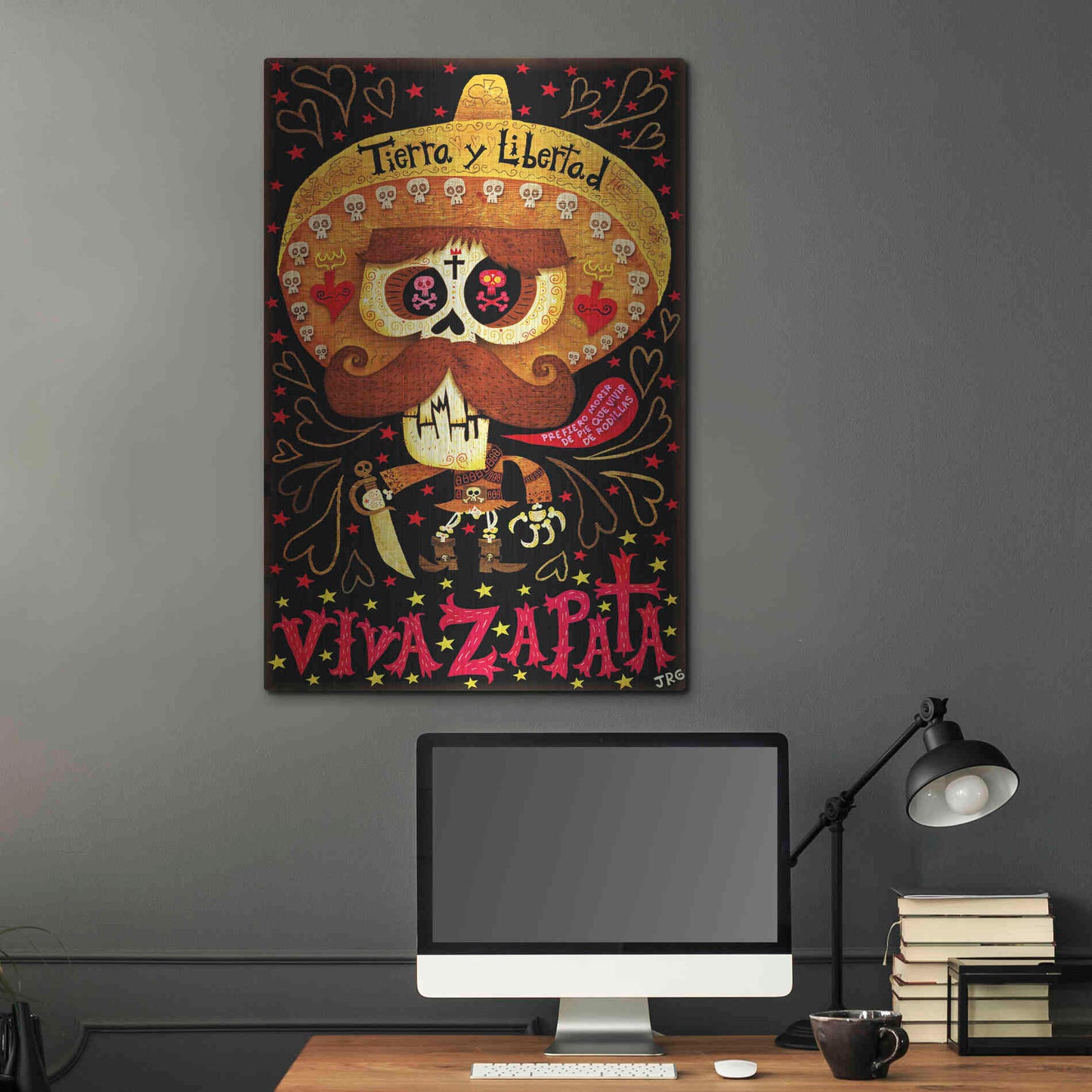 Luxe Metal Art 'Viva Zapata' by Jorge R. Gutierrez,24x36