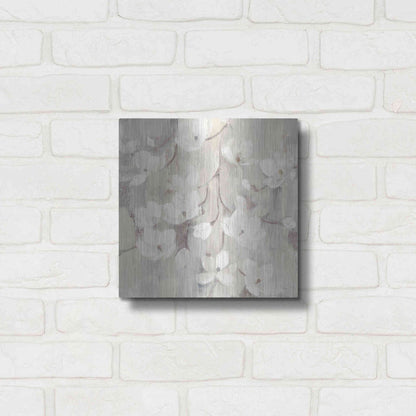 Luxe Metal Art 'Magnolias in Spring II Neutral' by Albena Hristova, Metal Wall Art,12x12