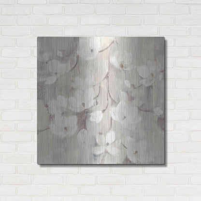 Luxe Metal Art 'Magnolias in Spring II Neutral' by Albena Hristova, Metal Wall Art,36x36