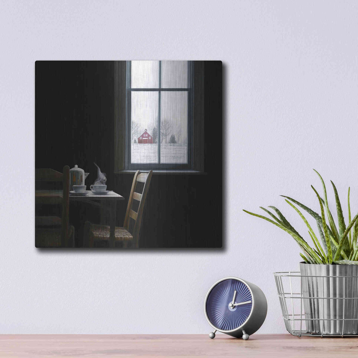 Luxe Metal Art 'Pause' by Karen Hollingsworth,12x12