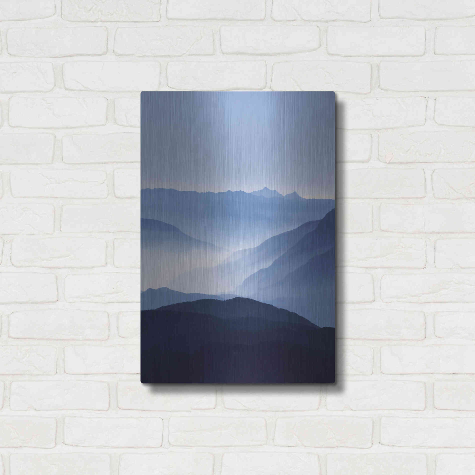 Luxe Metal Art 'Blue Mountains' by Lexie Greer,16x24