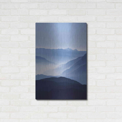 Luxe Metal Art 'Blue Mountains' by Lexie Greer,24x36