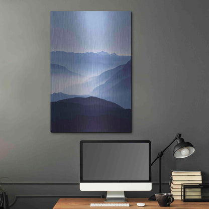 Luxe Metal Art 'Blue Mountains' by Lexie Greer,24x36