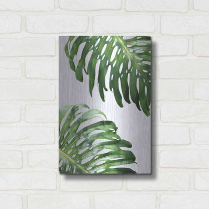 Luxe Metal Art 'Double Philodendron (color)' by Lexie Greer,12x16