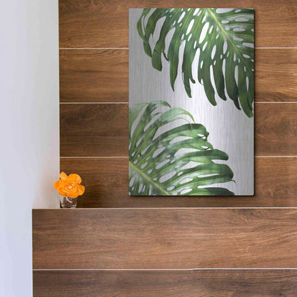 Luxe Metal Art 'Double Philodendron (color)' by Lexie Greer,12x16