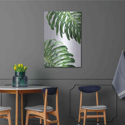 Luxe Metal Art 'Double Philodendron (color)' by Lexie Greer,24x36