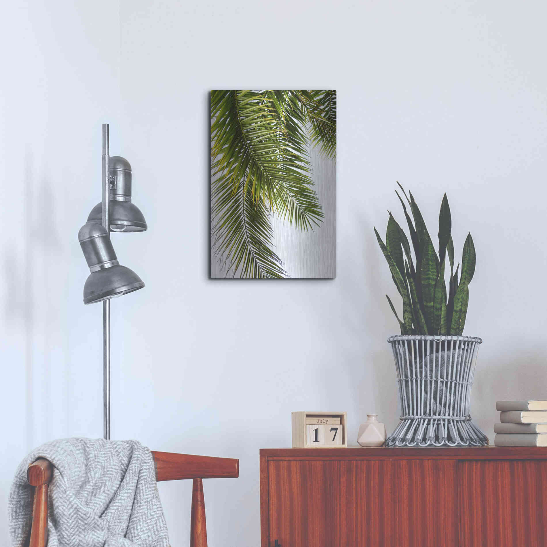 Luxe Metal Art 'Palm Leaves' by Lexie Greer,16x24