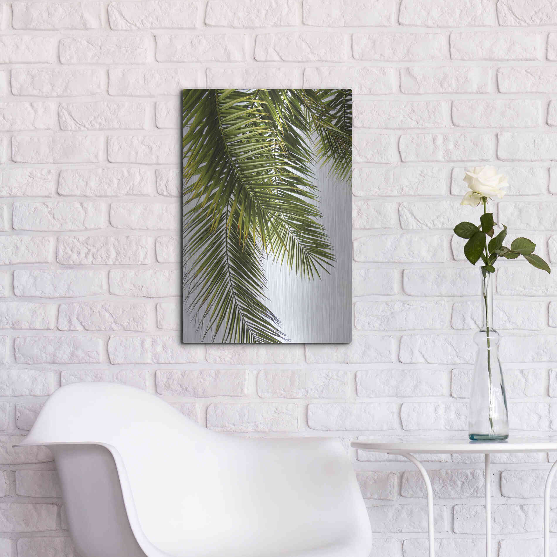 Luxe Metal Art 'Palm Leaves' by Lexie Greer,16x24