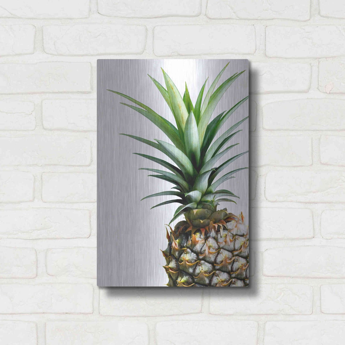 Luxe Metal Art 'Pineapple (color)' by Lexie Greer,12x16