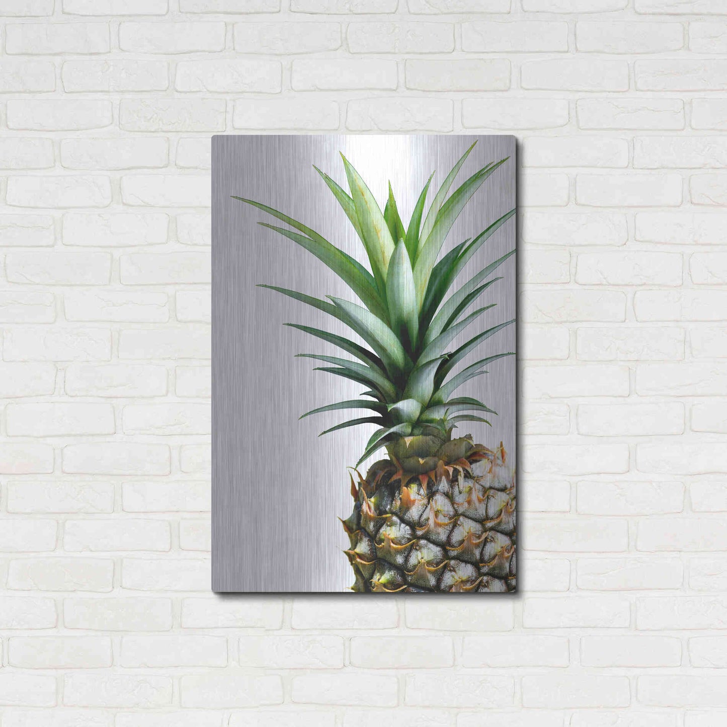 Luxe Metal Art 'Pineapple (color)' by Lexie Greer,24x36