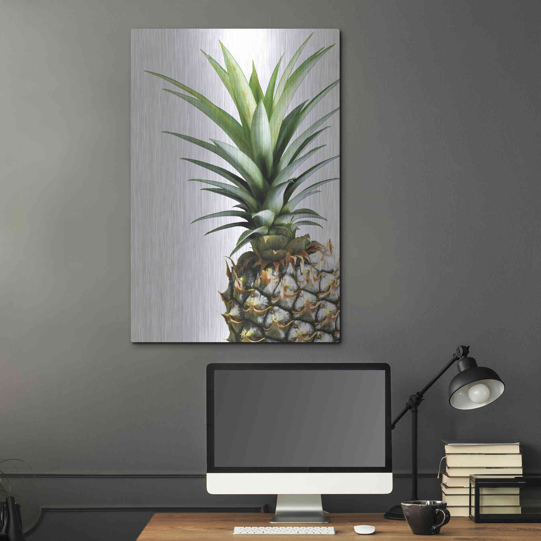 Luxe Metal Art 'Pineapple (color)' by Lexie Greer,24x36