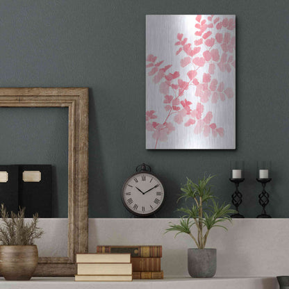 Luxe Metal Art 'Pink Maidenhair' by Lexie Greer,12x16