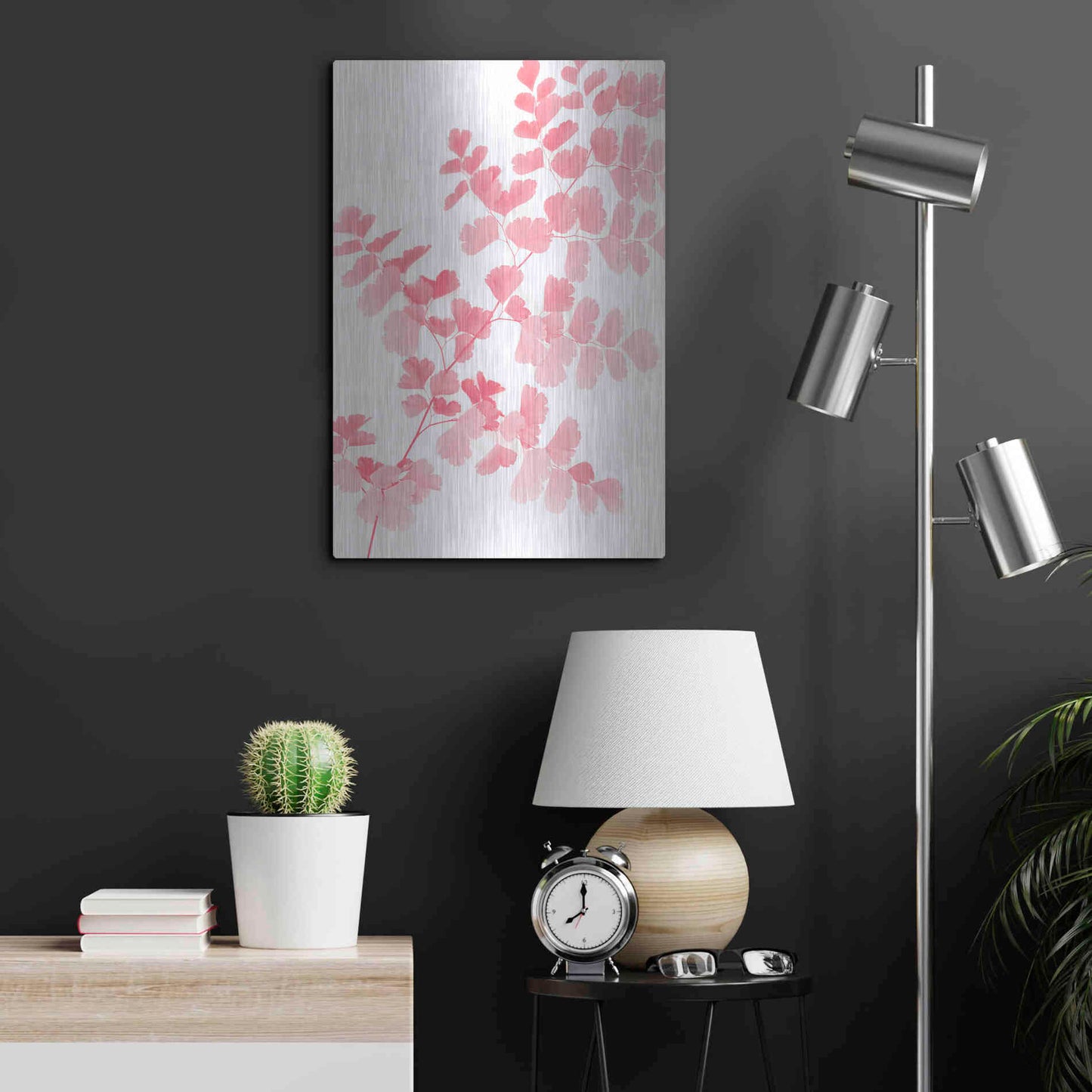 Luxe Metal Art 'Pink Maidenhair' by Lexie Greer,16x24