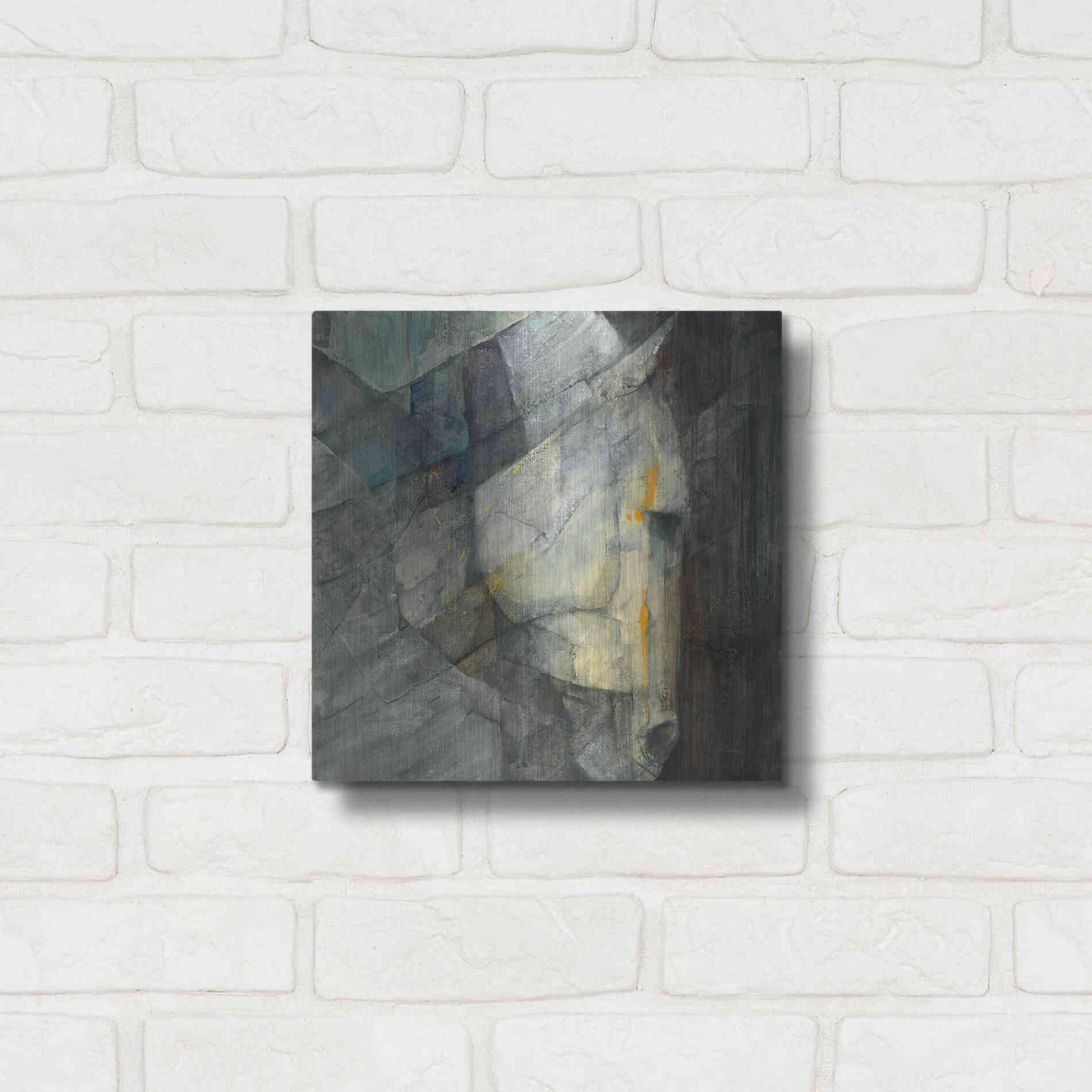 Luxe Metal Art 'Quiet' by Albena Hristova, Metal Wall Art,12x12