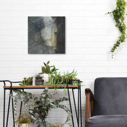 Luxe Metal Art 'Quiet' by Albena Hristova, Metal Wall Art,12x12