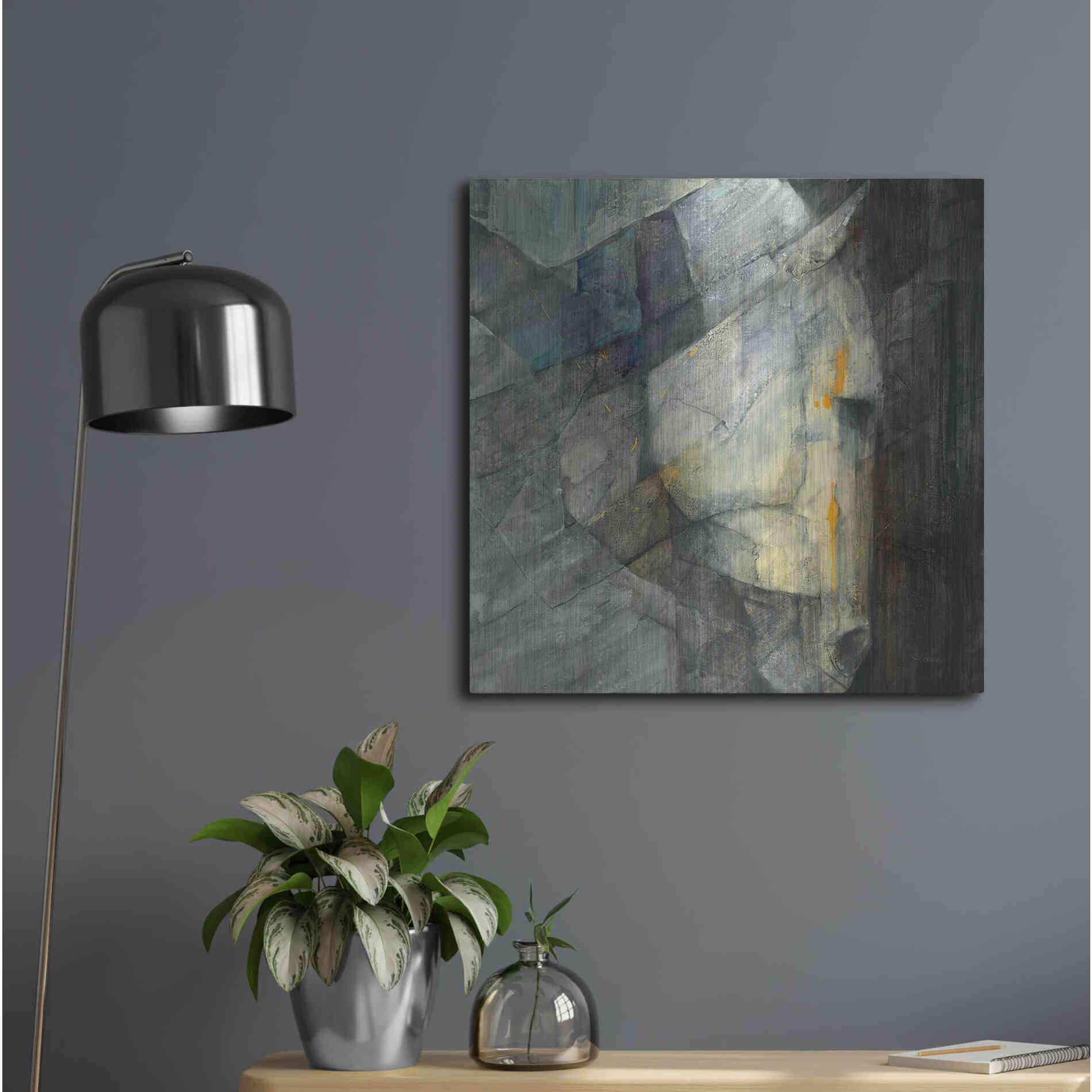 Luxe Metal Art 'Quiet' by Albena Hristova, Metal Wall Art,24x24