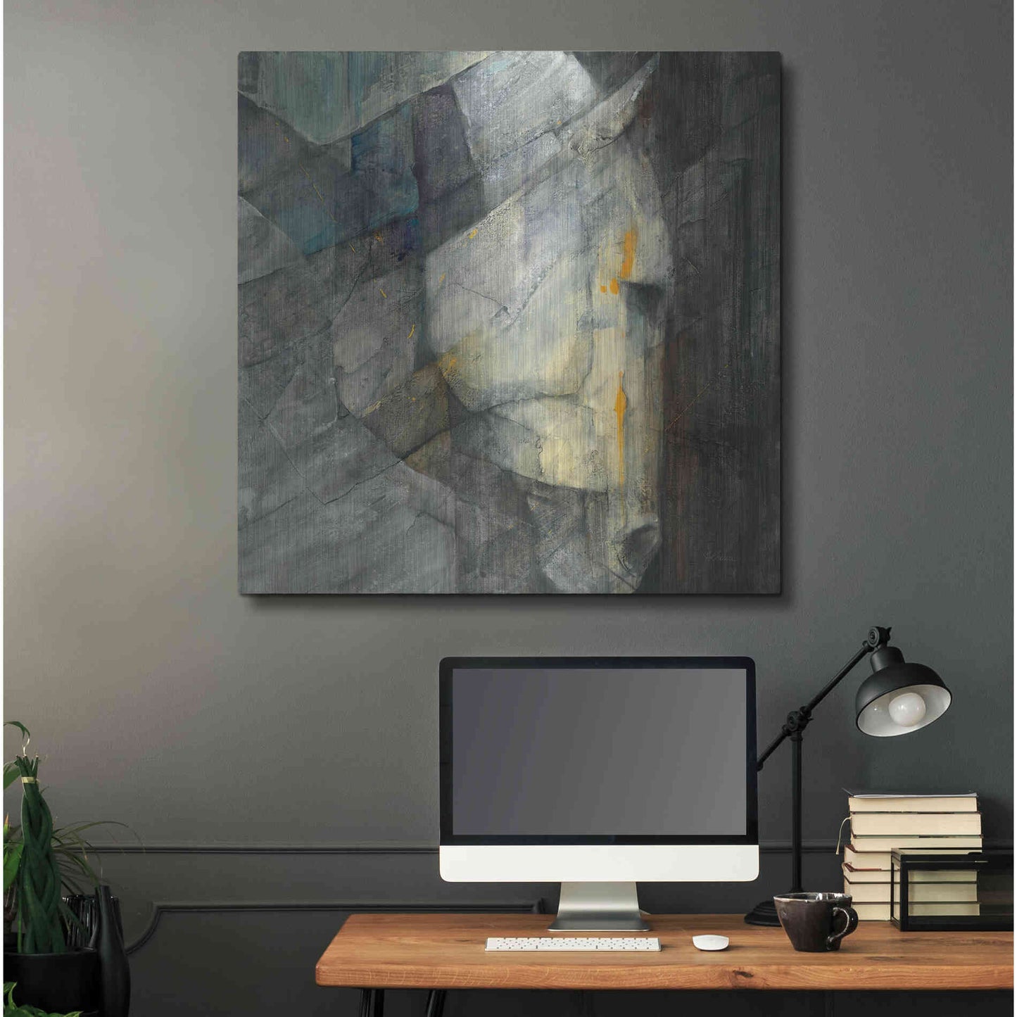 Luxe Metal Art 'Quiet' by Albena Hristova, Metal Wall Art,36x36