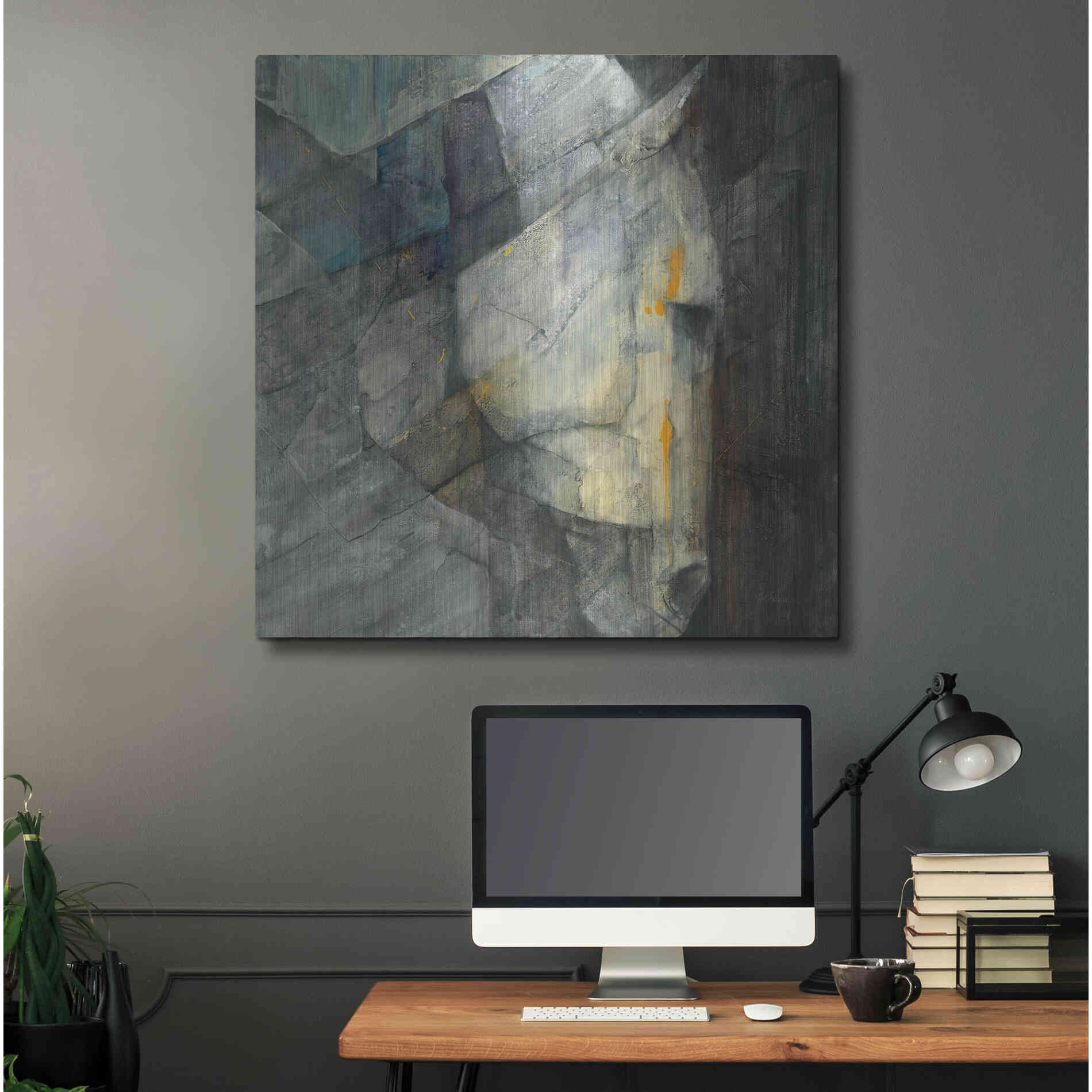 Luxe Metal Art 'Quiet' by Albena Hristova, Metal Wall Art,36x36