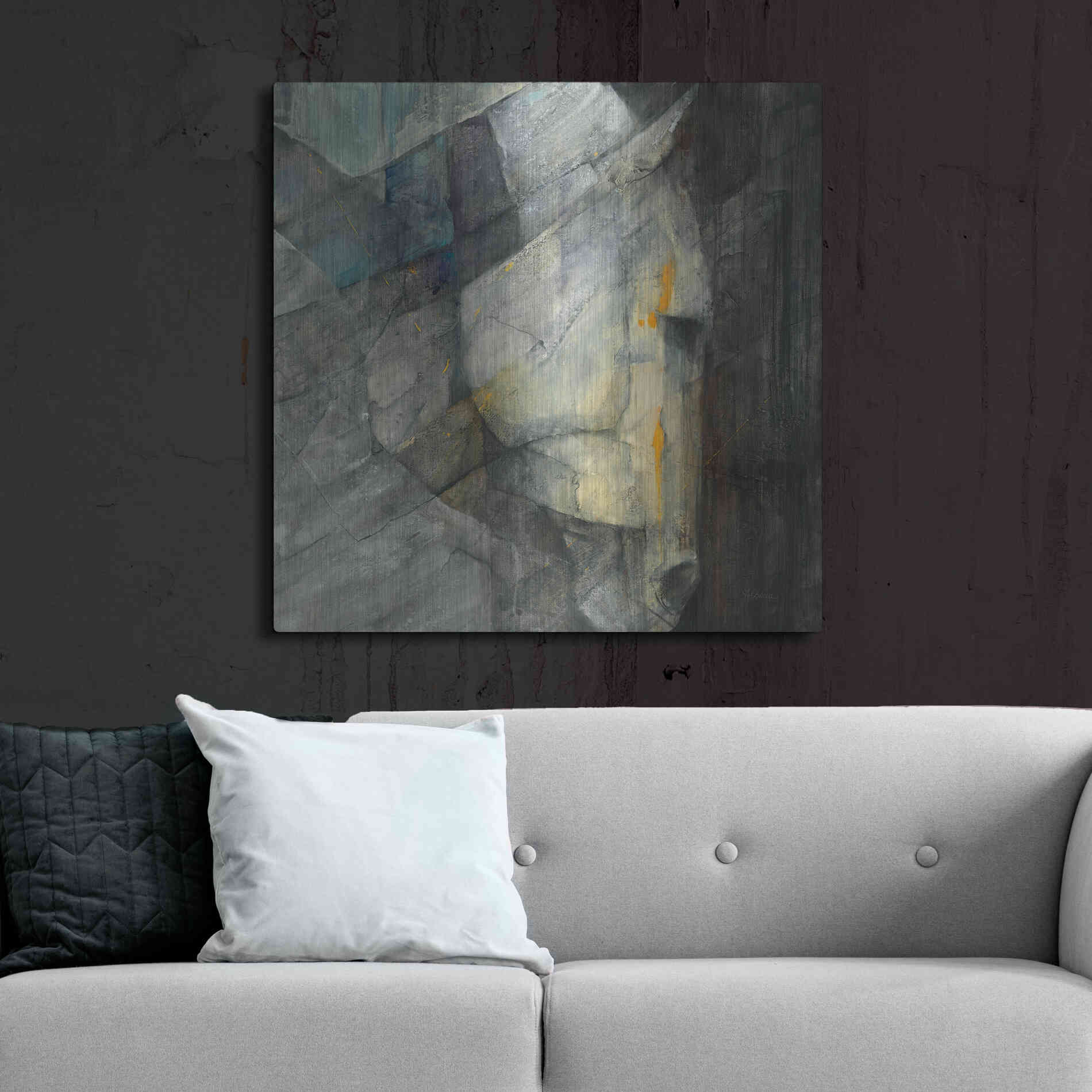 Luxe Metal Art 'Quiet' by Albena Hristova, Metal Wall Art,36x36