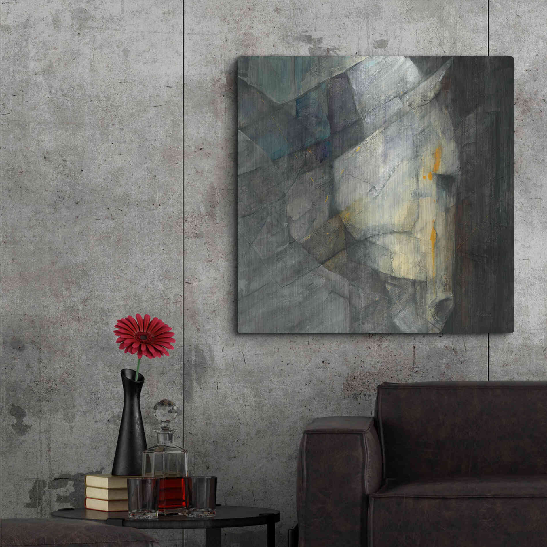 Luxe Metal Art 'Quiet' by Albena Hristova, Metal Wall Art,36x36