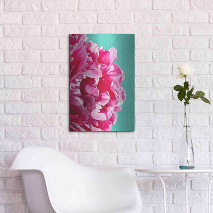 Luxe Metal Art 'Pink Peony' by Lexie Greer,16x24