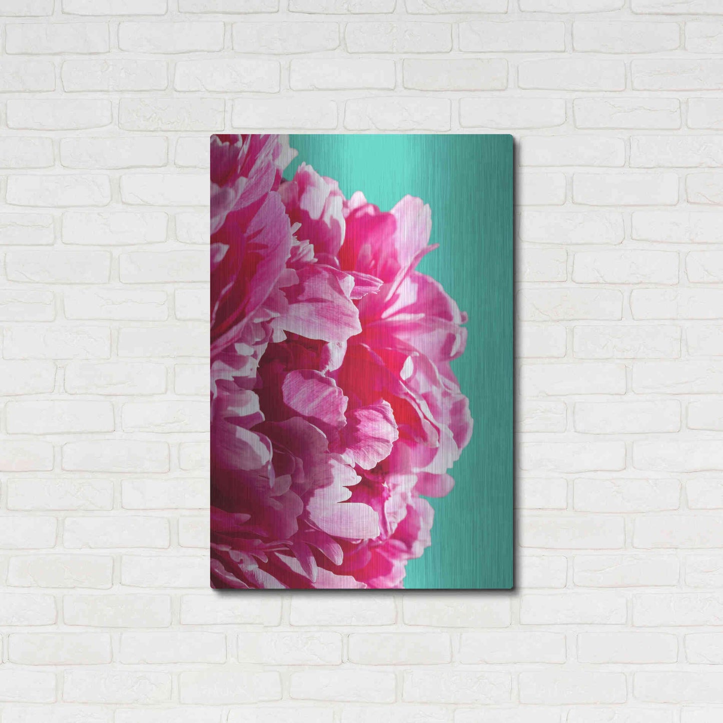 Luxe Metal Art 'Pink Peony' by Lexie Greer,24x36