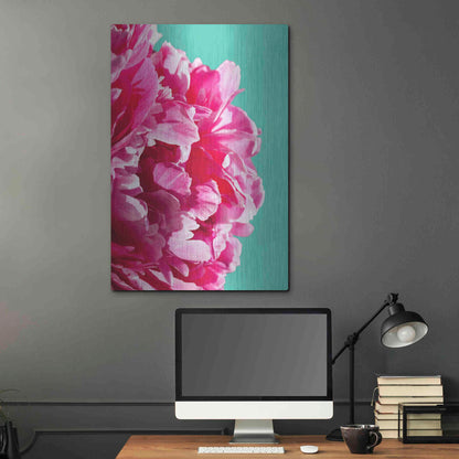 Luxe Metal Art 'Pink Peony' by Lexie Greer,24x36