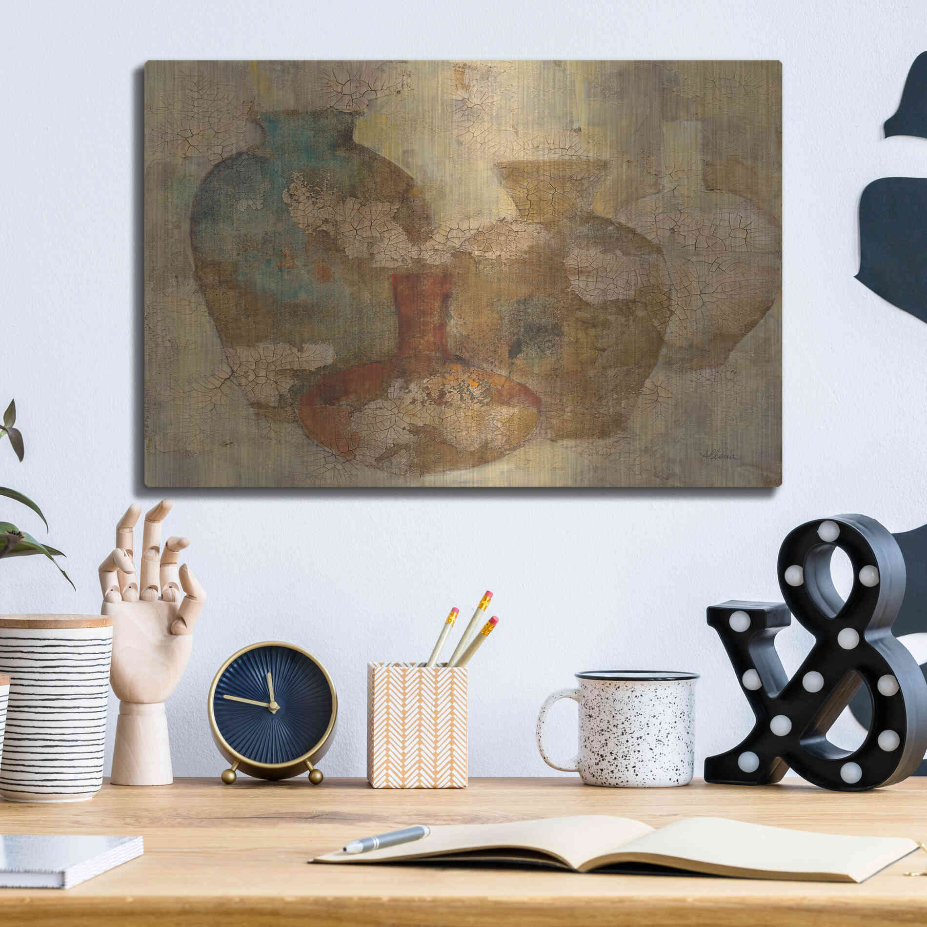 Luxe Metal Art 'Still Life Quartet' by Albena Hristova, Metal Wall Art,16x12