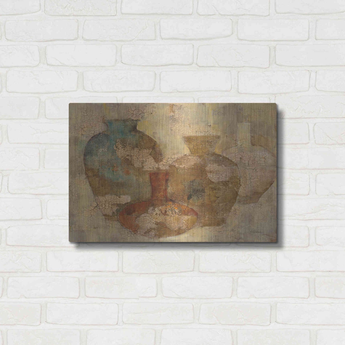 Luxe Metal Art 'Still Life Quartet' by Albena Hristova, Metal Wall Art,24x16