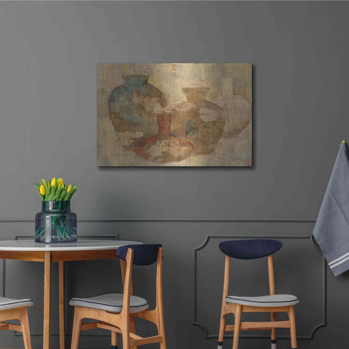 Luxe Metal Art 'Still Life Quartet' by Albena Hristova, Metal Wall Art,36x24