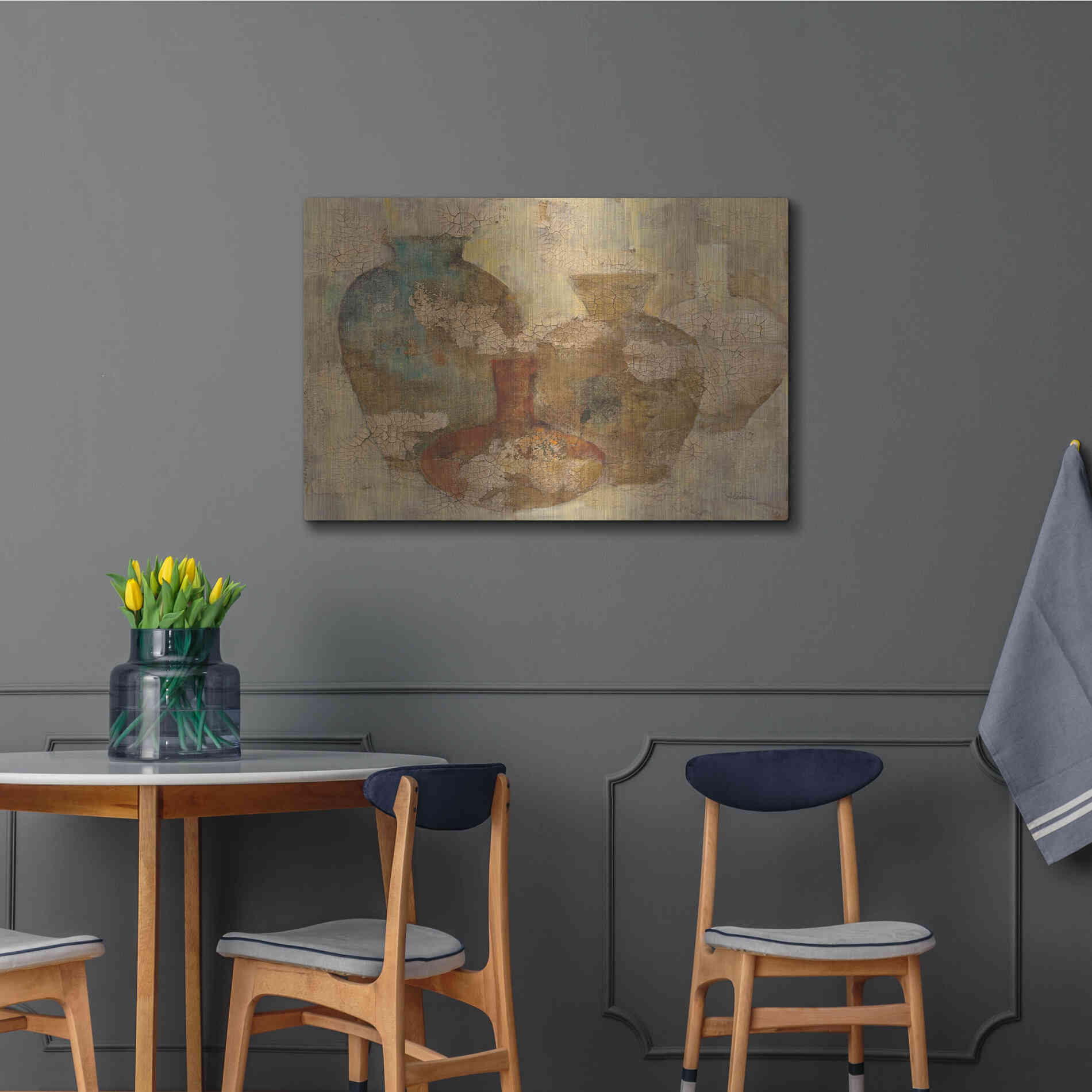 Luxe Metal Art 'Still Life Quartet' by Albena Hristova, Metal Wall Art,36x24