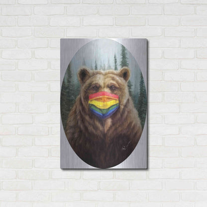 Luxe Metal Art 'Bear Pride' by Lucia Heffernan,24x36