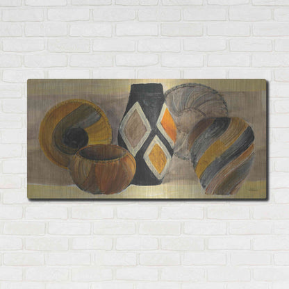 Luxe Metal Art 'Swirling Still Life' by Albena Hristova, Metal Wall Art,48x24