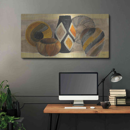 Luxe Metal Art 'Swirling Still Life' by Albena Hristova, Metal Wall Art,48x24