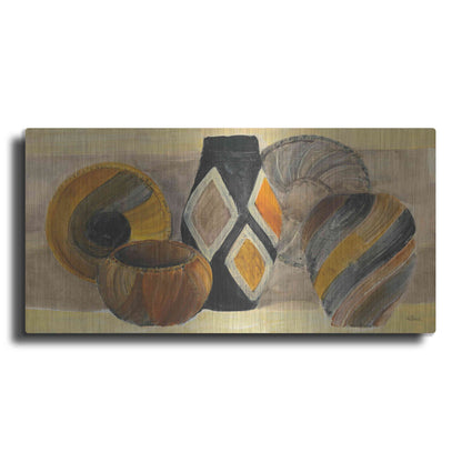 Luxe Metal Art 'Swirling Still Life' by Albena Hristova, Metal Wall Art