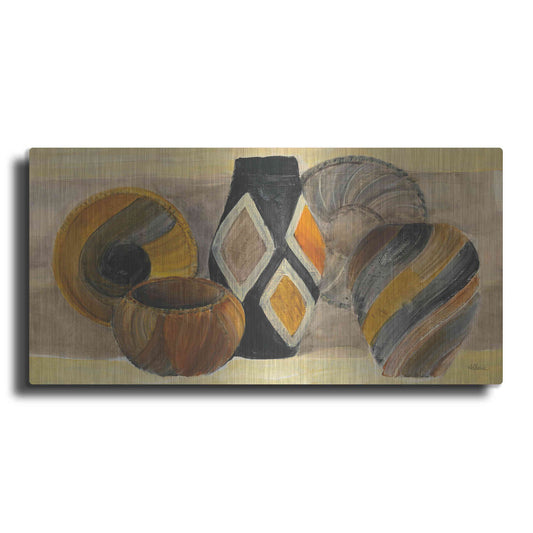 Luxe Metal Art 'Swirling Still Life' by Albena Hristova, Metal Wall Art