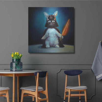 Luxe Metal Art 'Bunny Vader' by Lucia Heffernan,36x36