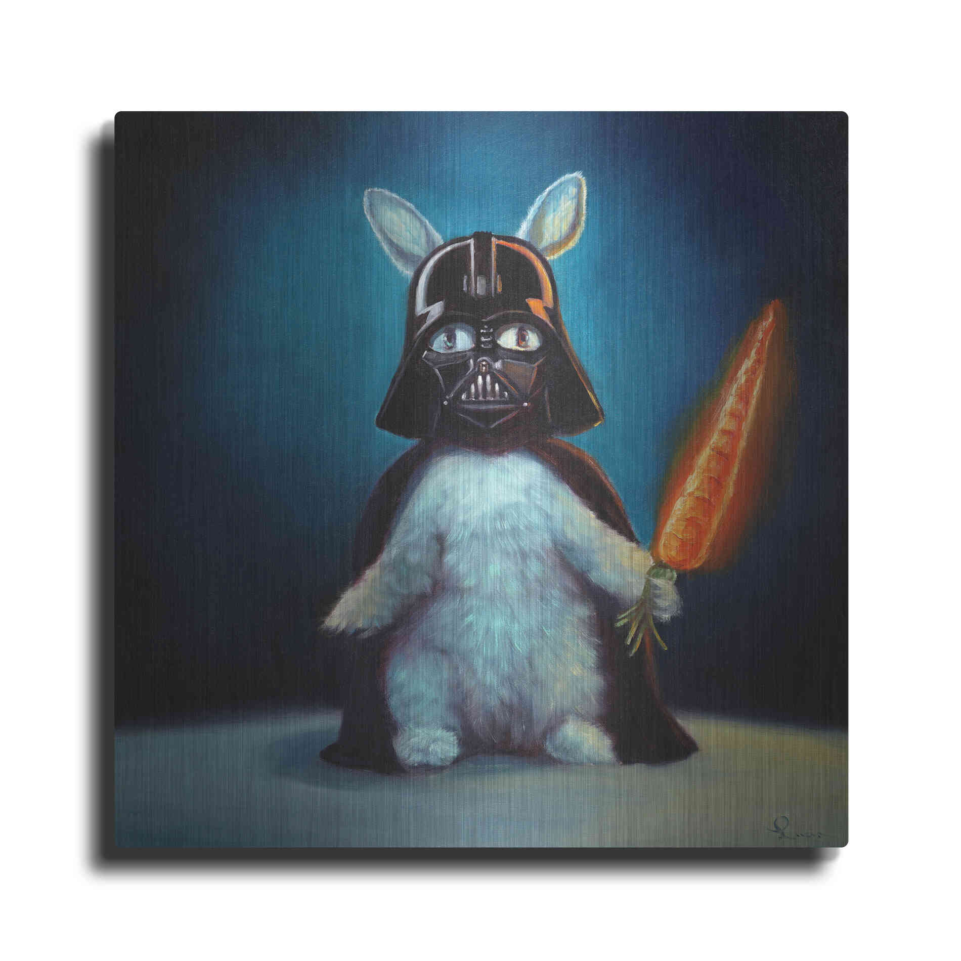 Luxe Metal Art 'Bunny Vader' by Lucia Heffernan