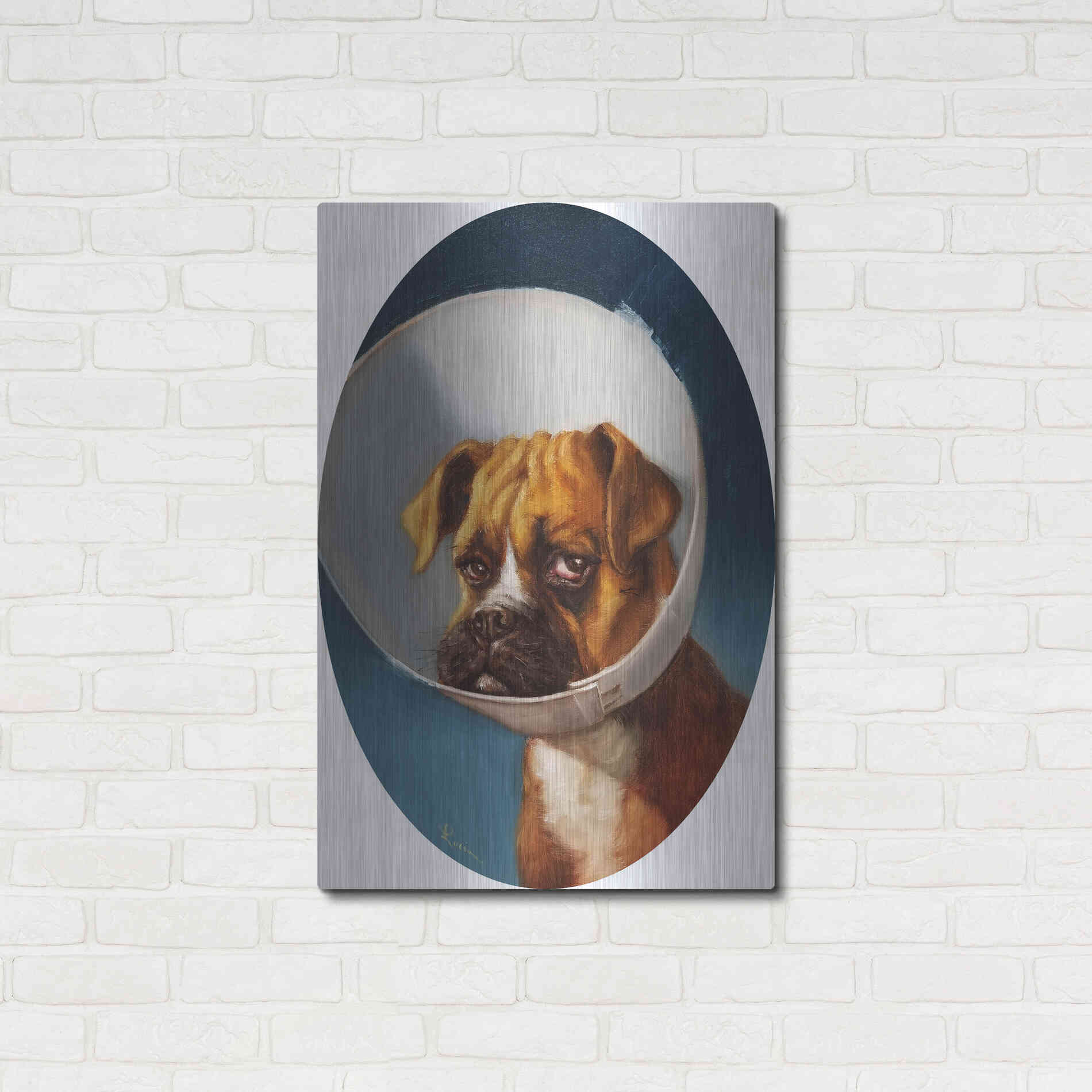 Luxe Metal Art 'Cone of Shame' by Lucia Heffernan,24x36