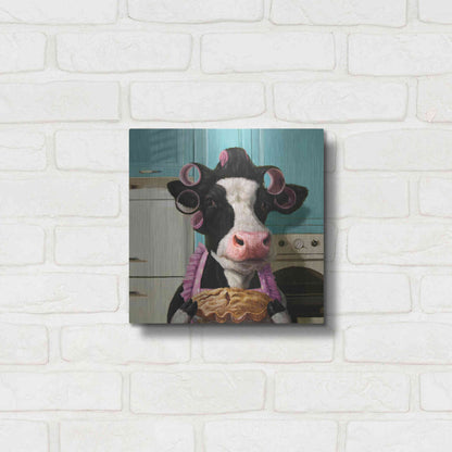 Luxe Metal Art 'Cow Pie' by Lucia Heffernan,12x12