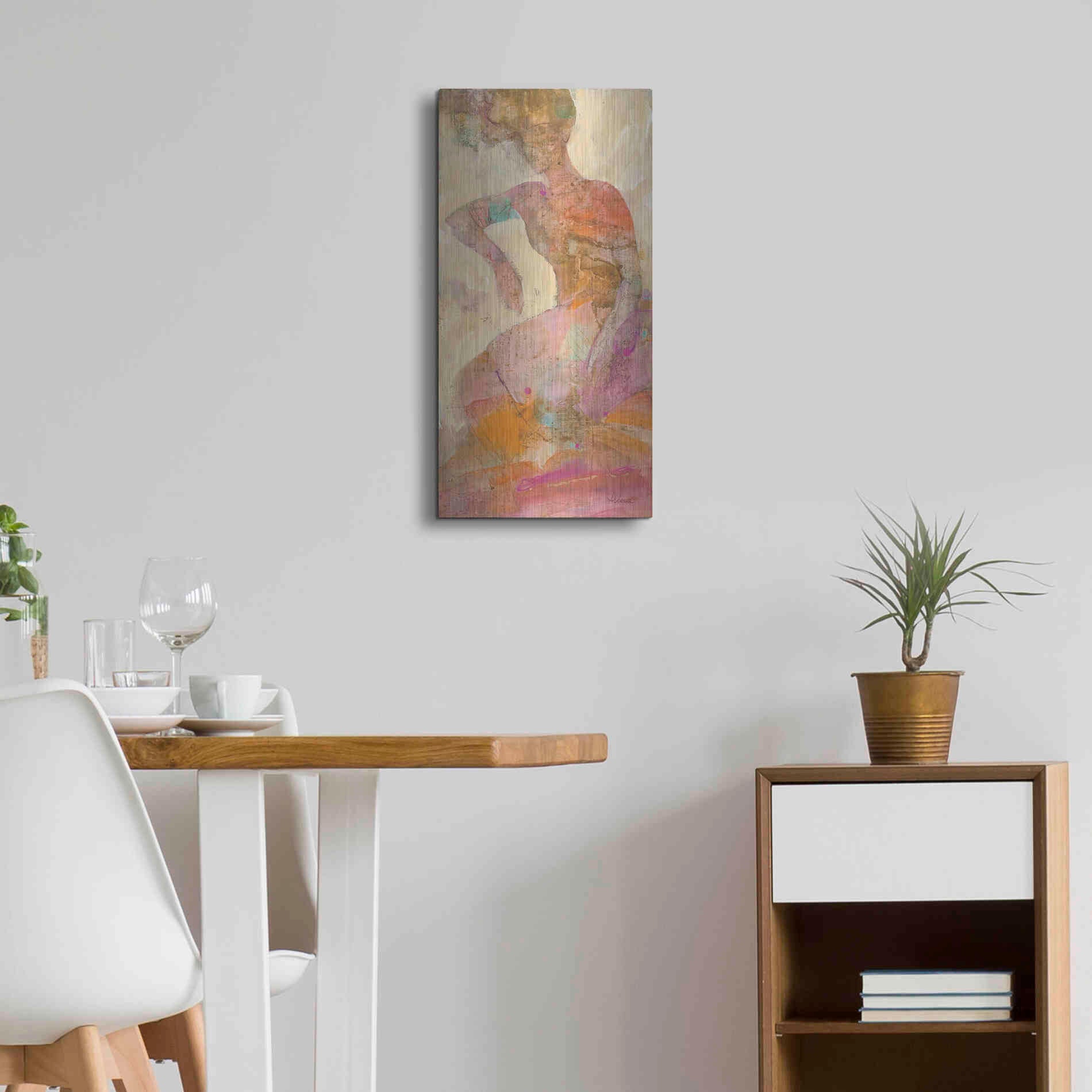 Luxe Metal Art 'Reflection II' by Albena Hristova, Metal Wall Art,12x24