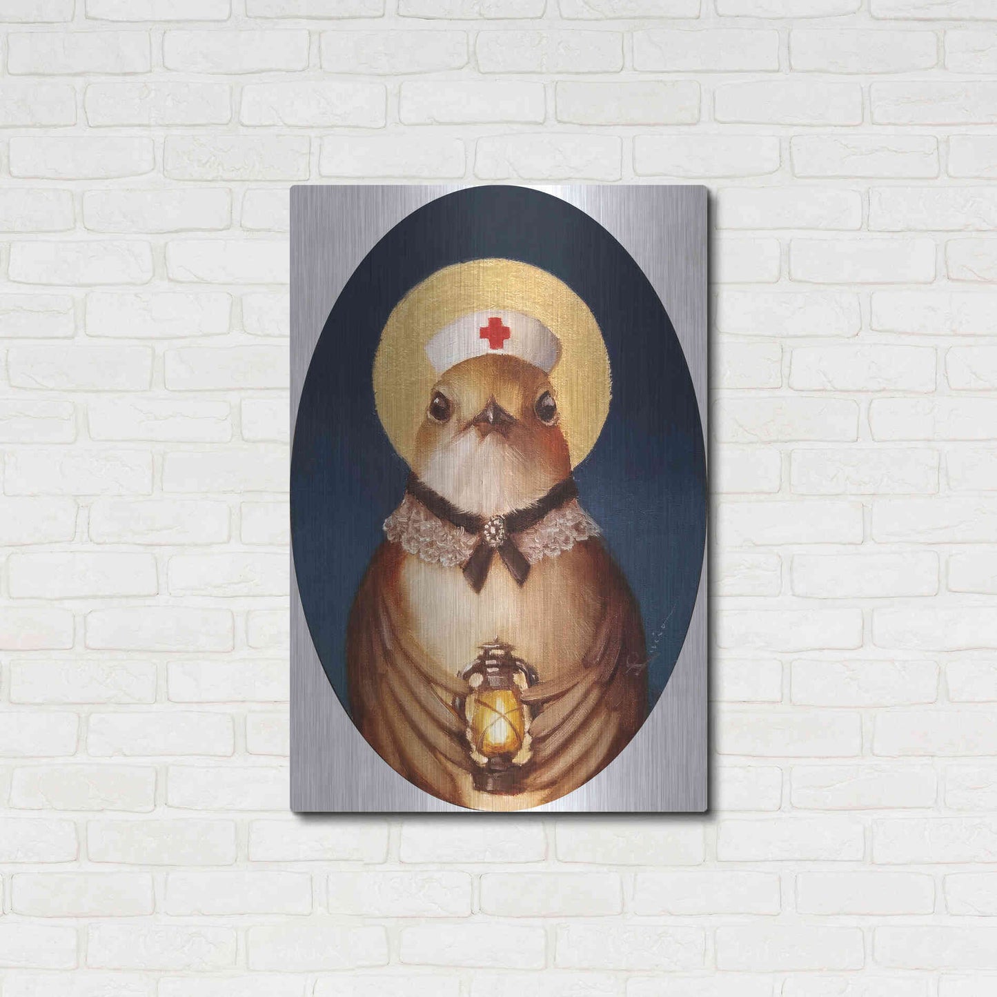 Luxe Metal Art 'Florence Nightingale' by Lucia Heffernan,24x36